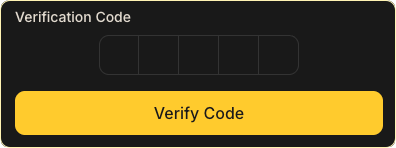 Verification code entry